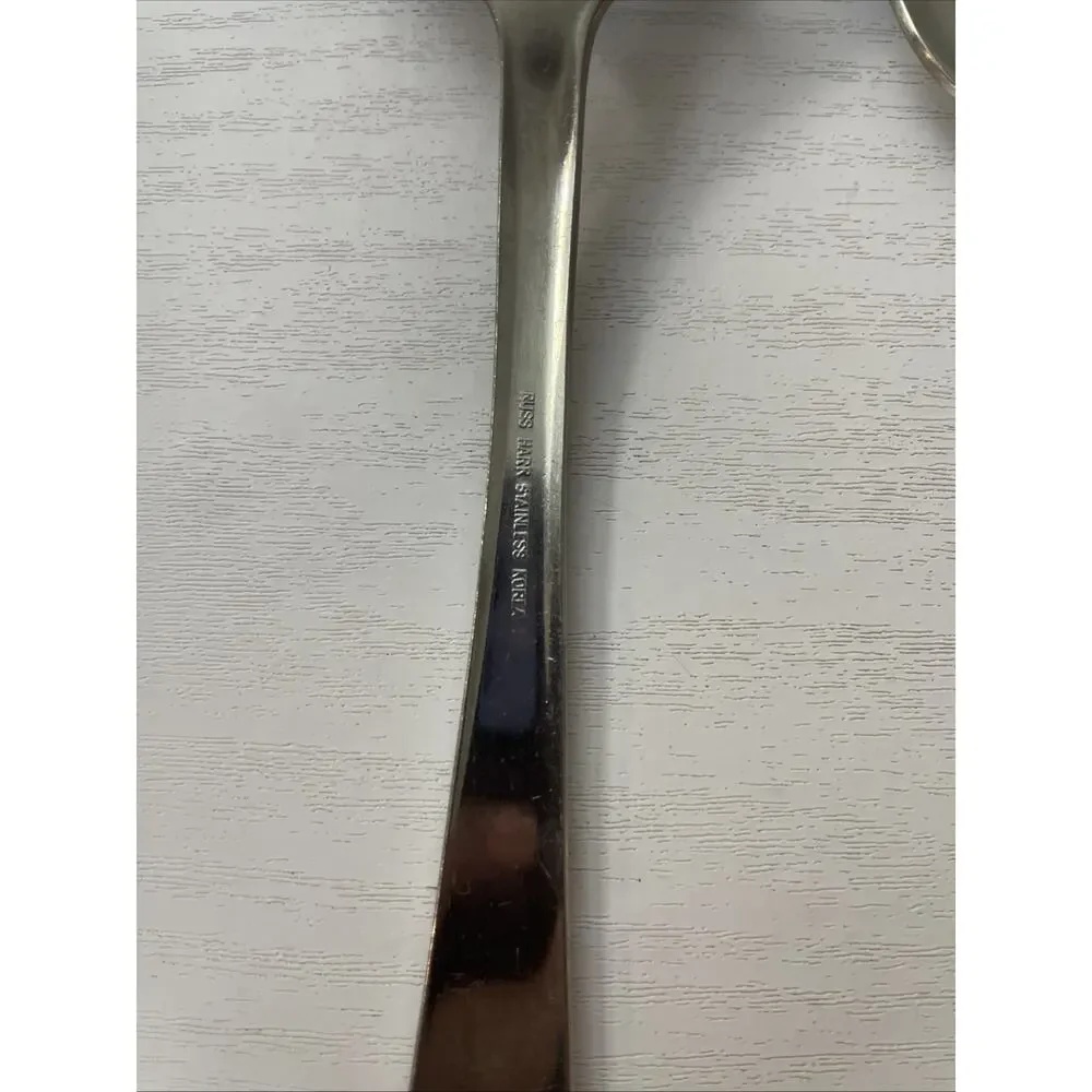 Vintage Mixed Stainless Steel Spoons Lot 3 Sears Gentle Rose Spiral Slotted Vtg